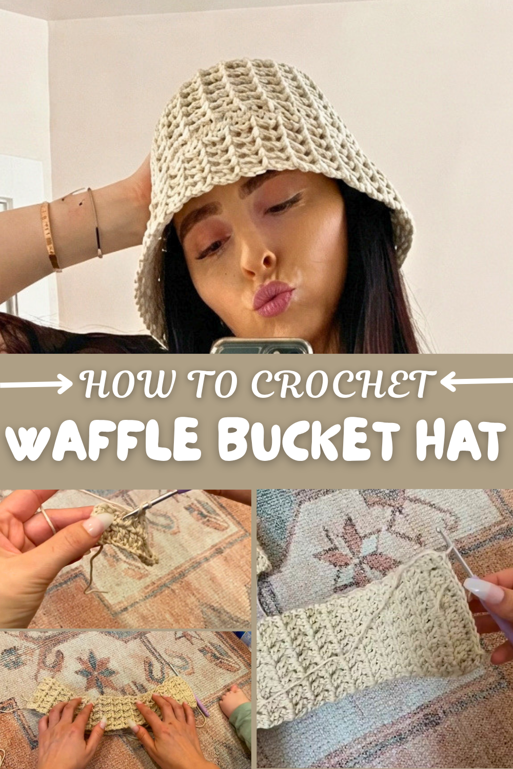 Crochet Waffle Bucket Hat