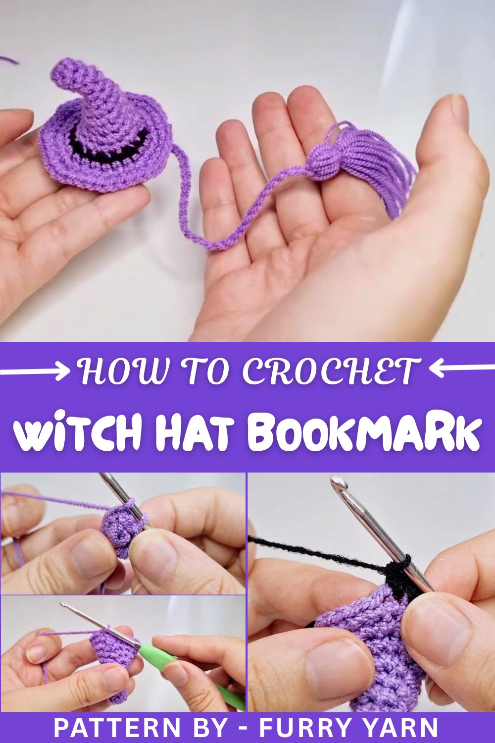 Crochet Witch Hat Bookmark Pattern
