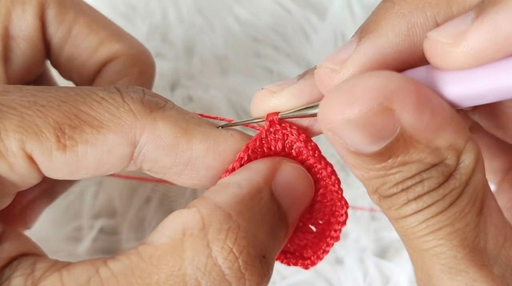 Easy Crochet Apple Earrings Free Pattern