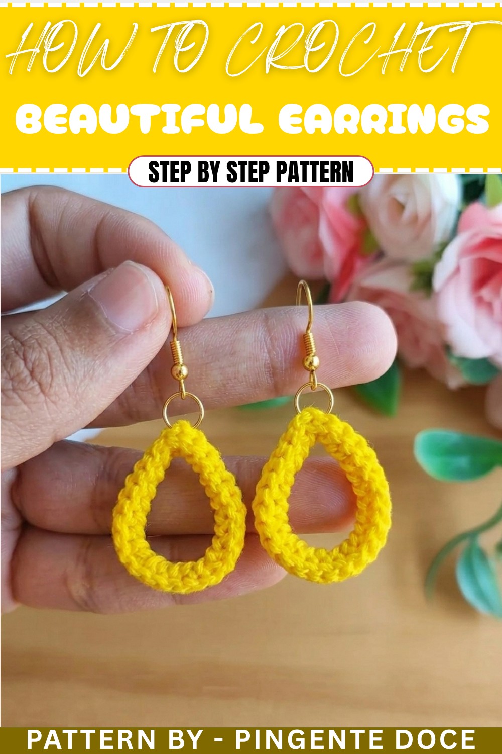 Easy Crochet Earrings Simple Beginner Pattern (1)