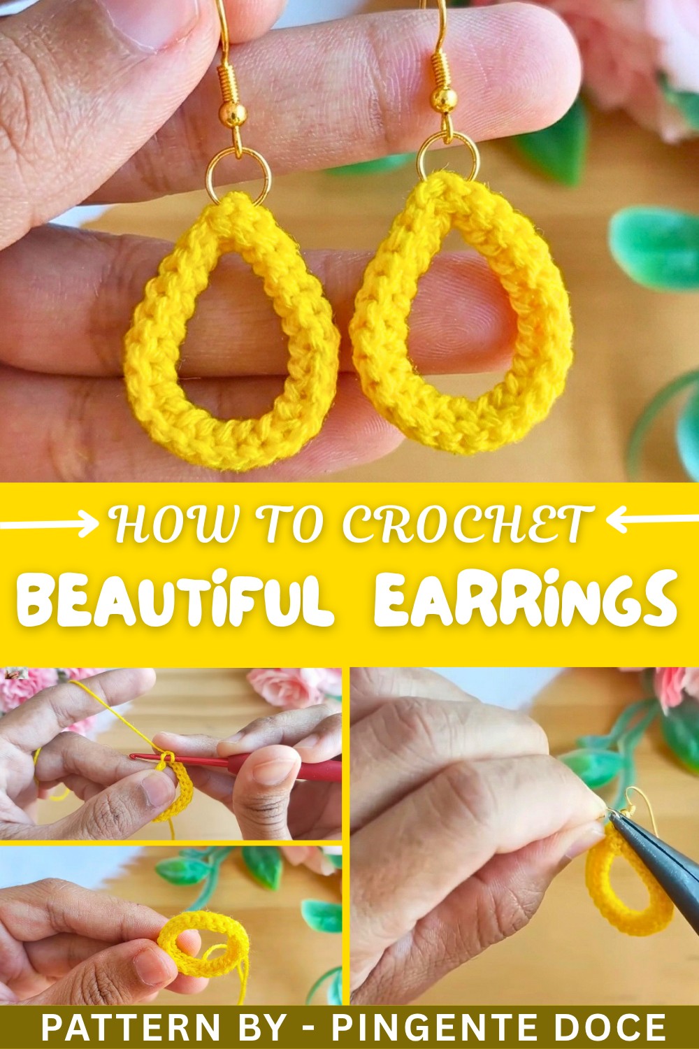 Easy Crochet Earrings Simple Beginner Pattern