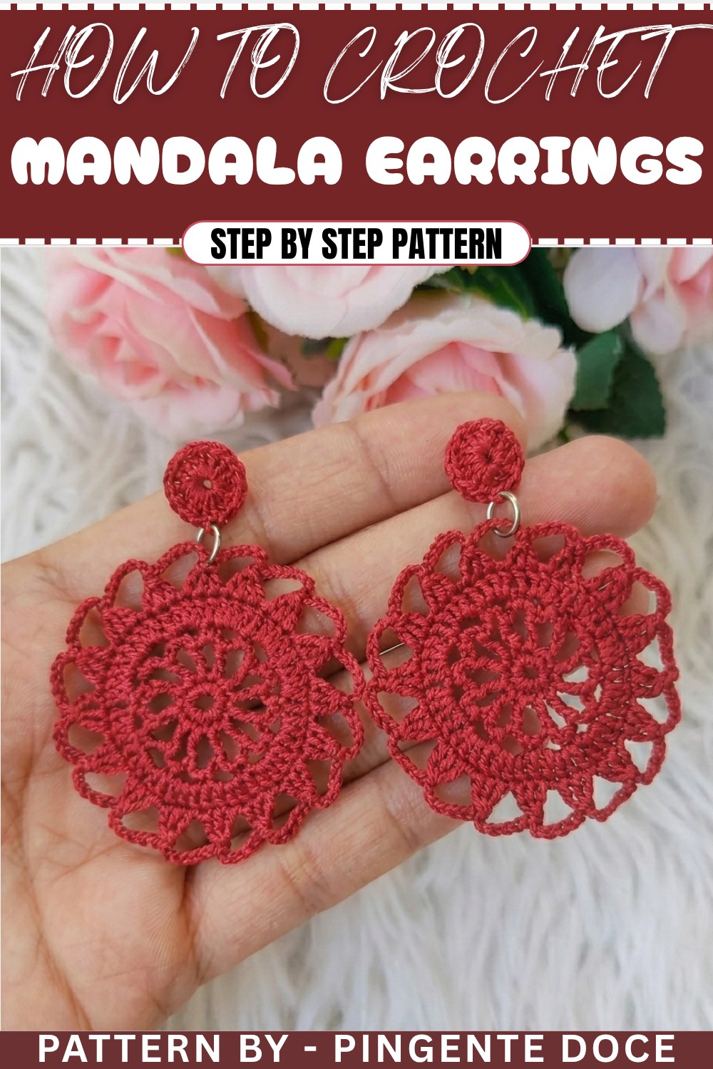 Easy Crochet Mandala Earrings Pattern