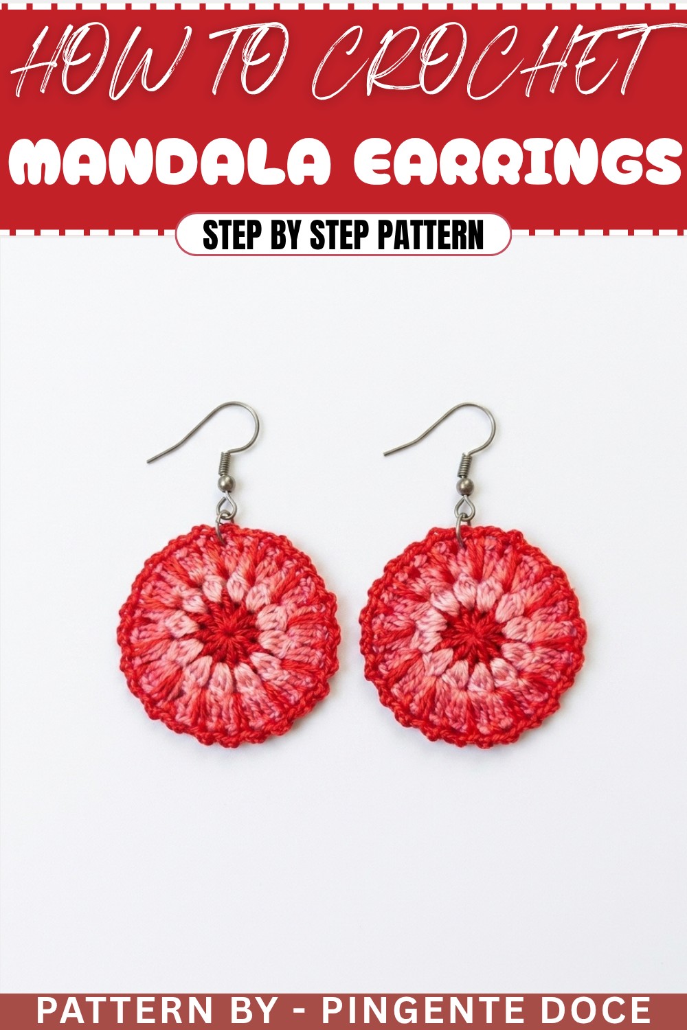 Easy Crochet Mandala Earrings – Free Pattern (1)