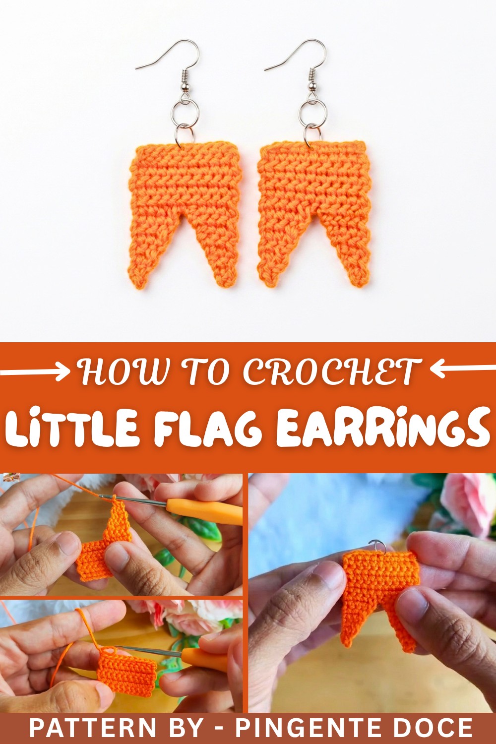 Easy Little Flag Earrings Crochet Pattern (1)