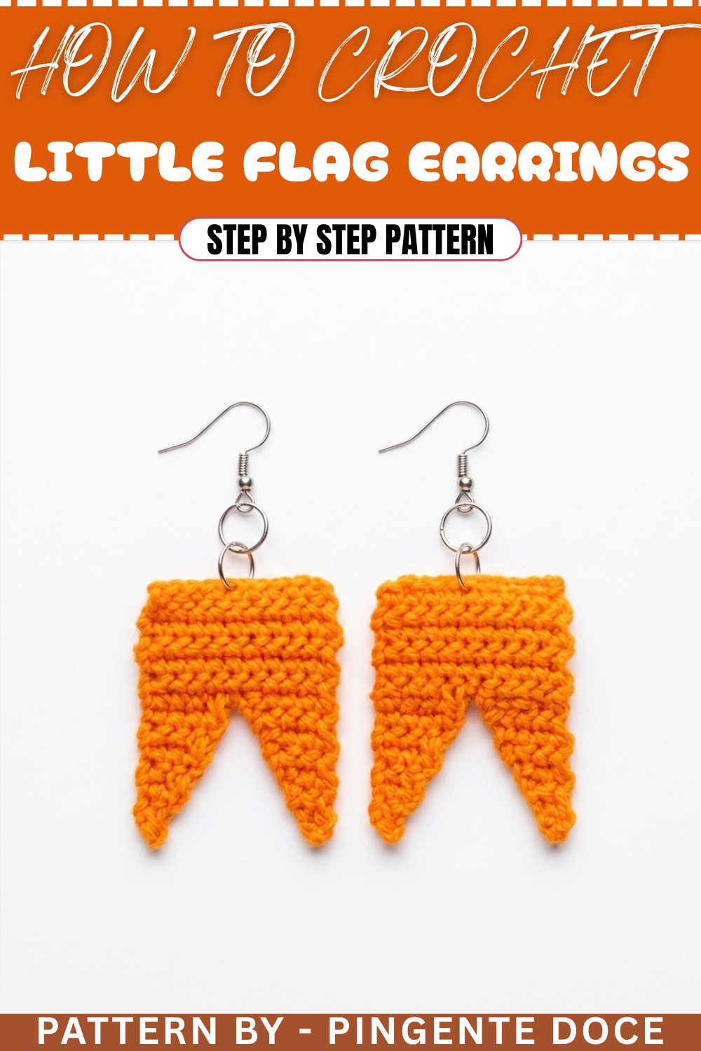 Easy Little Flag Earrings Crochet Pattern