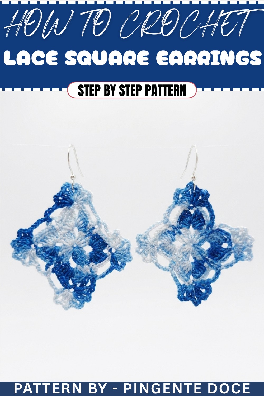 Easy To Crochet Lace Square Earrings