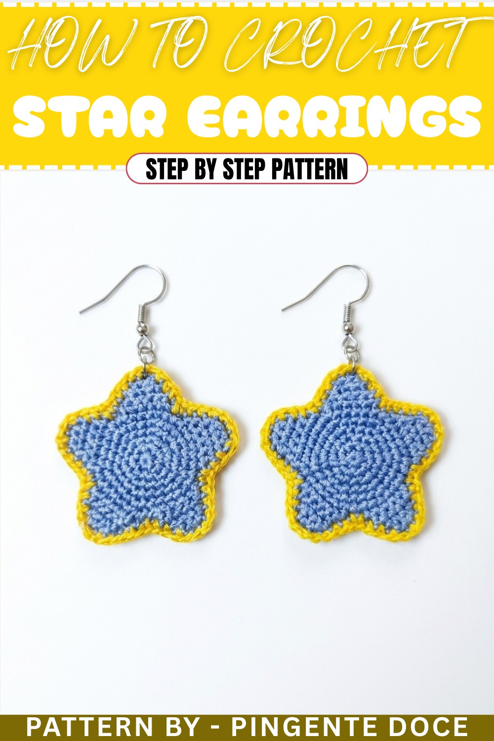 Easy To Crochet Star Earrings (1)