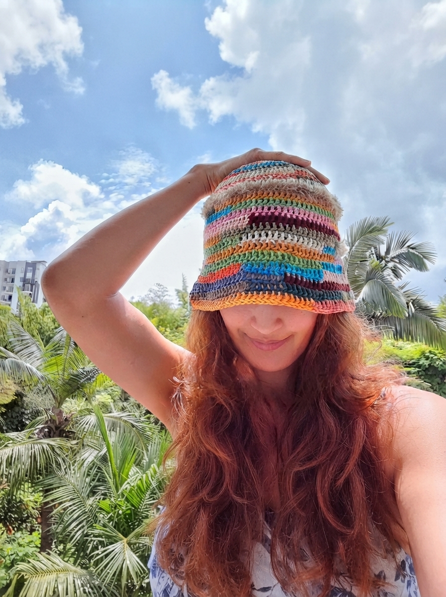 Crochet Colorful Bucket Hat