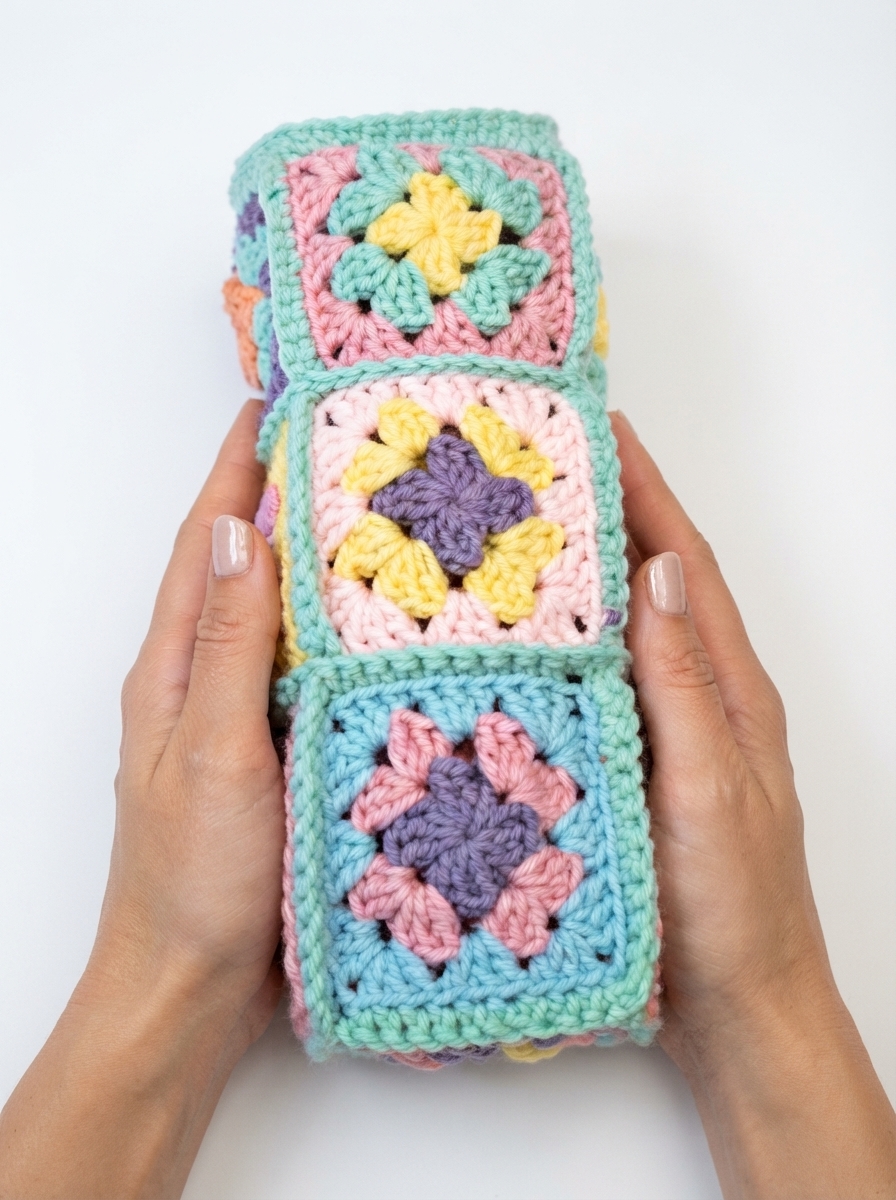 Crochet Granny Water Bottle Holder