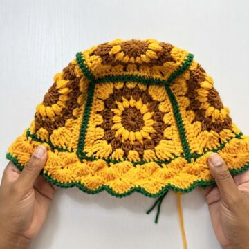Crochet Sunflower Bucket Hat
