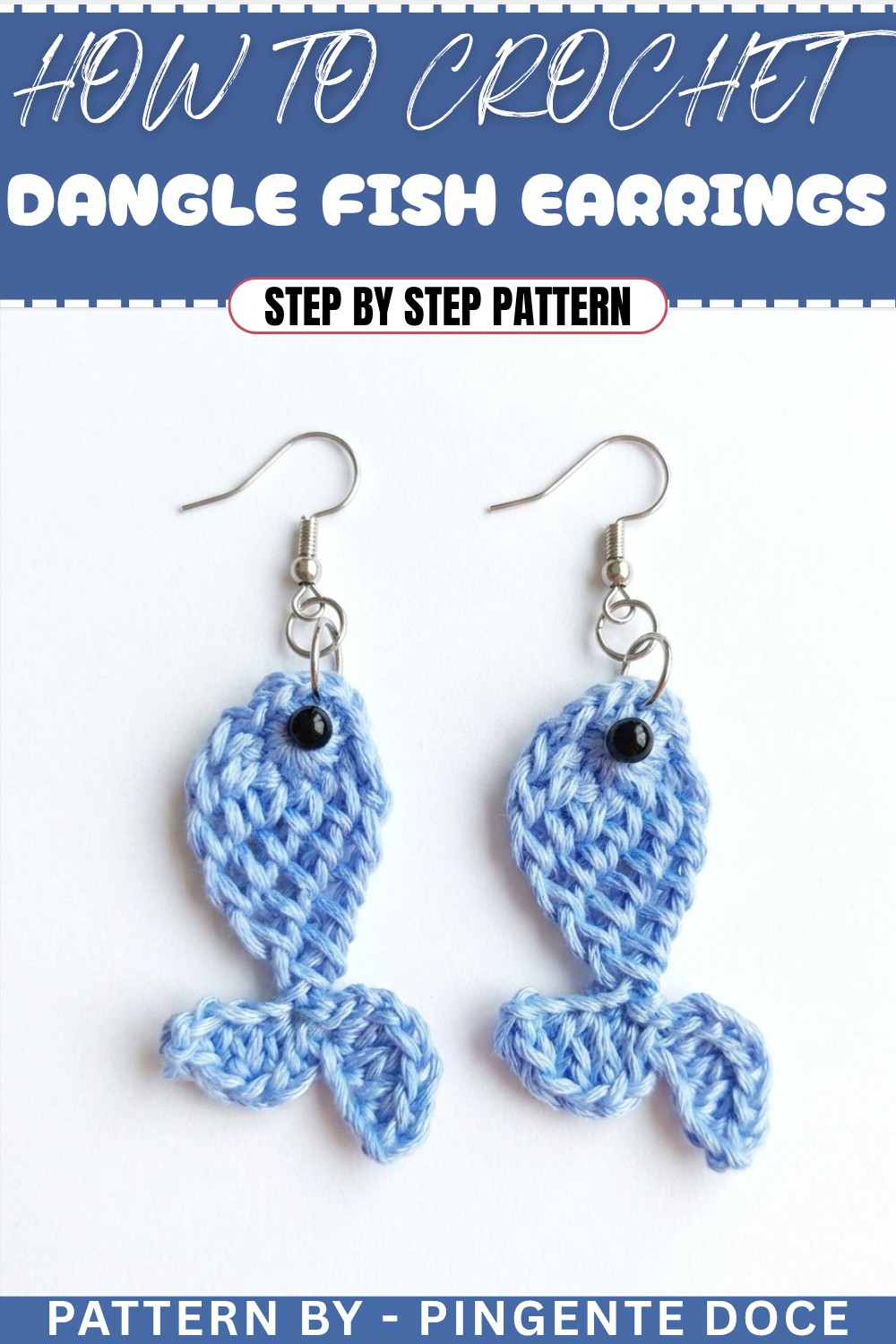 Free Crochet Dangle Fish Earring Pattern (1)