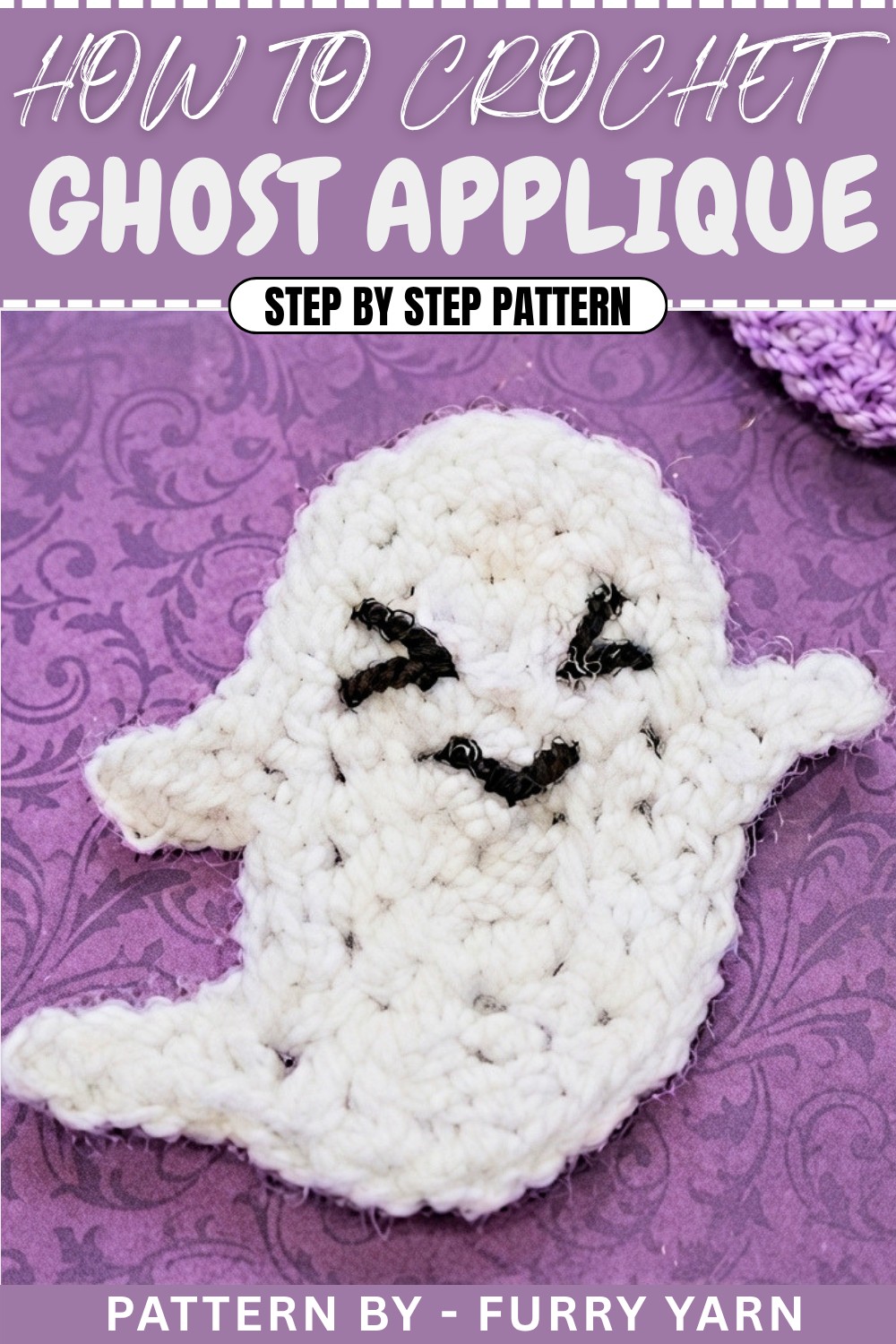 Free Crochet Ghost Applique Pattern