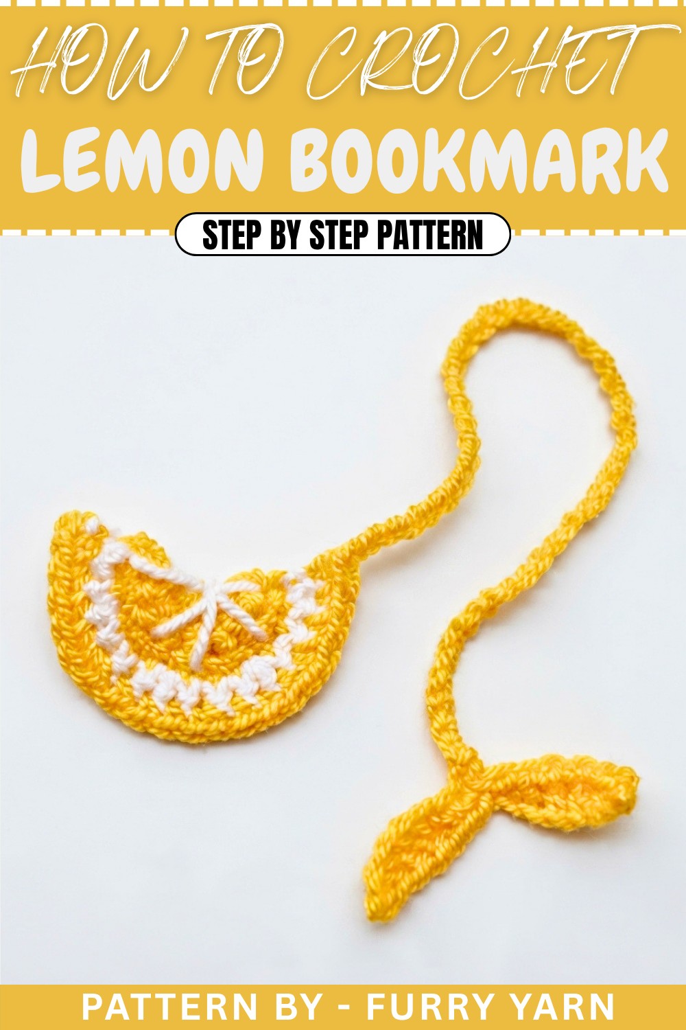 Free Crochet Lemon Bookmark Pattern