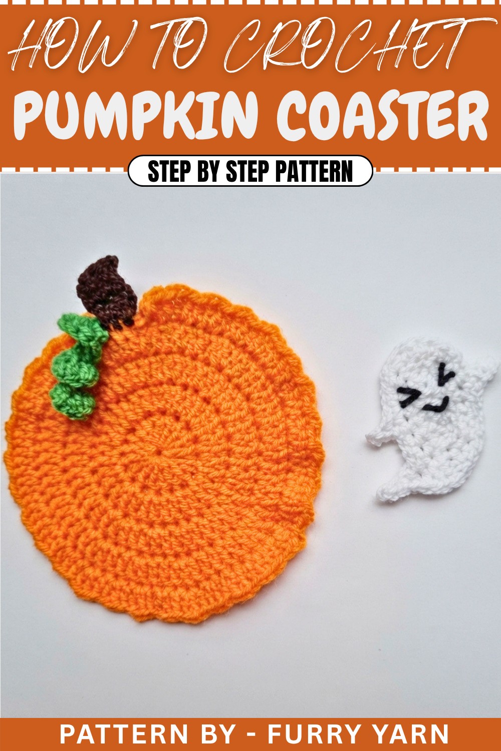 Free Crochet Pumpkin Coaster Pattern