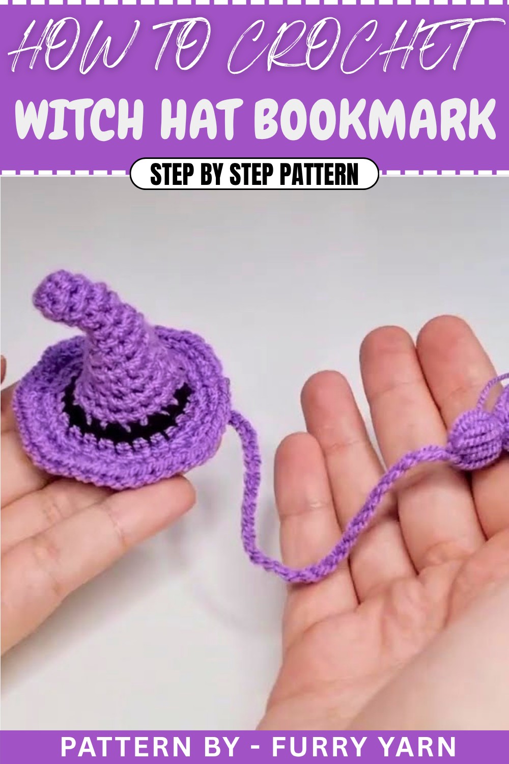 Free Crochet Witch Hat Bookmark Pattern