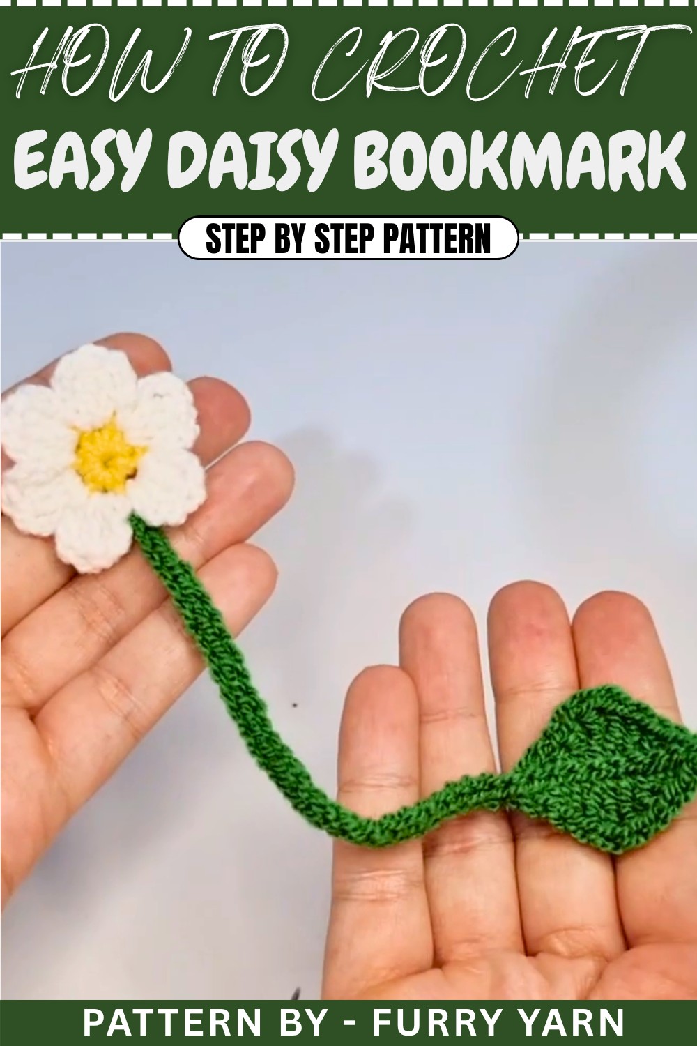 Free Easy Crochet Daisy Bookmark Pattern