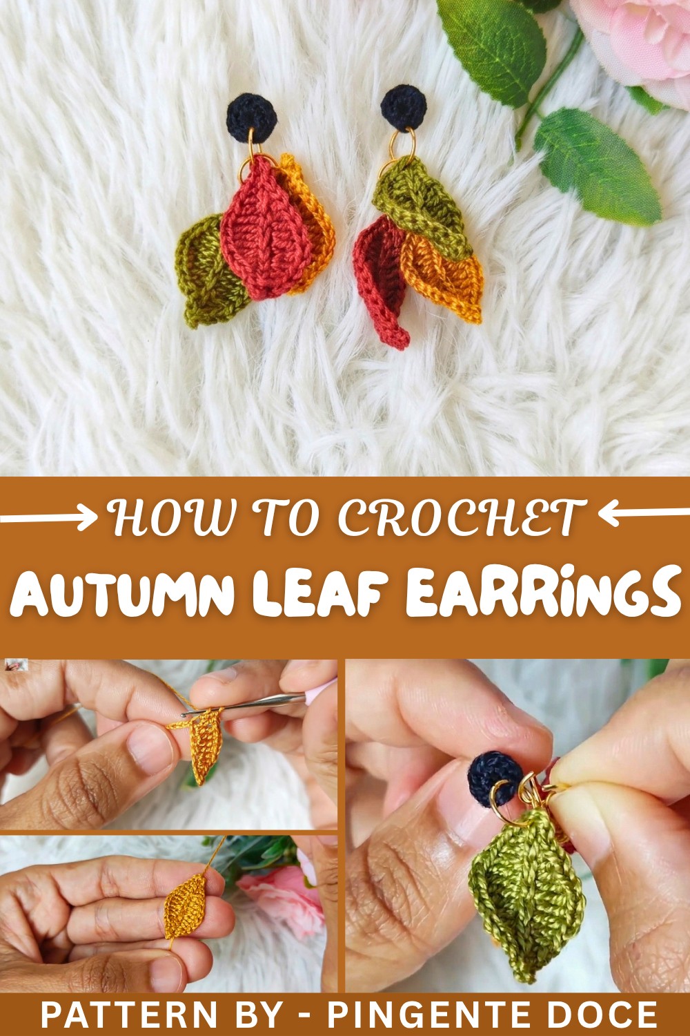 How To Crochet Autumn Leaf Earrings (1)
