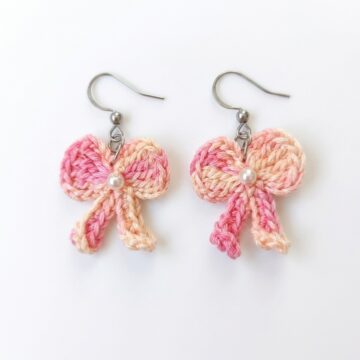 How To Crochet Bow Earrings (1)