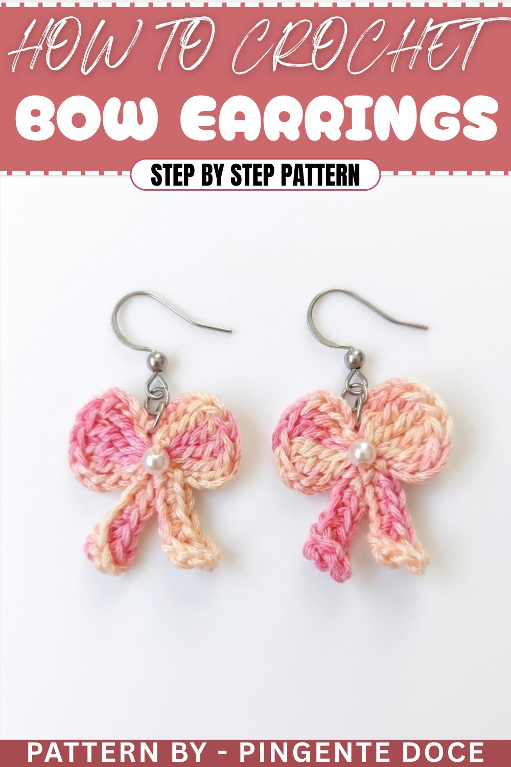How To Crochet Bow Earrings (1)