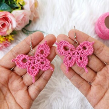 How To Crochet Butterfly Earrings