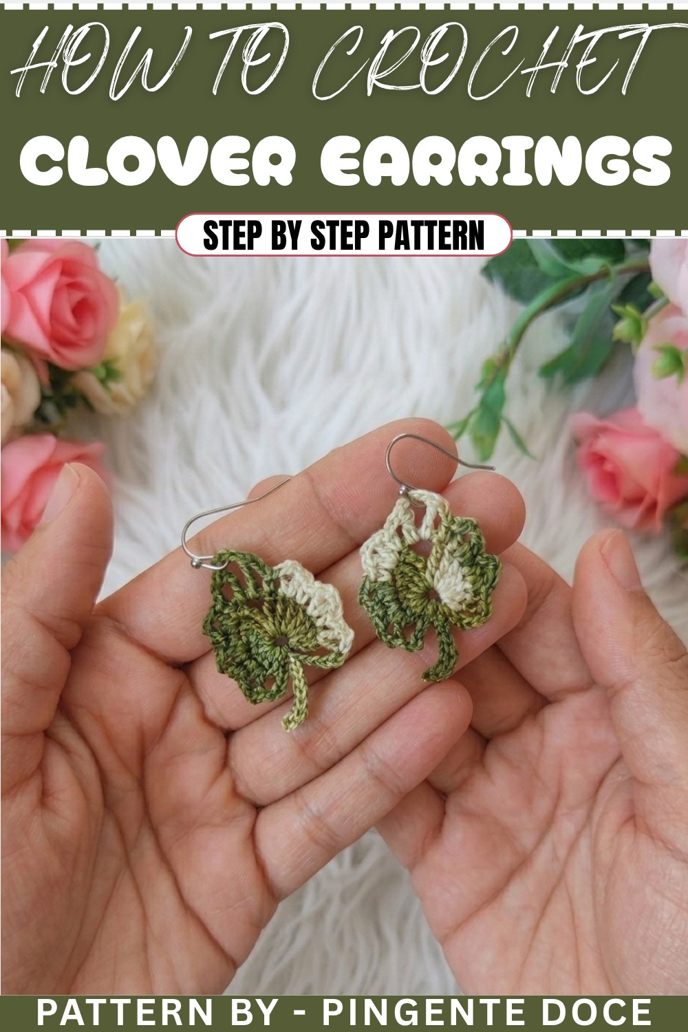 How To Crochet Clover Earrings