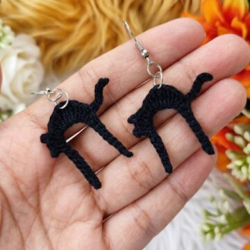 How To Crochet Creepy Cat Earrings (4)