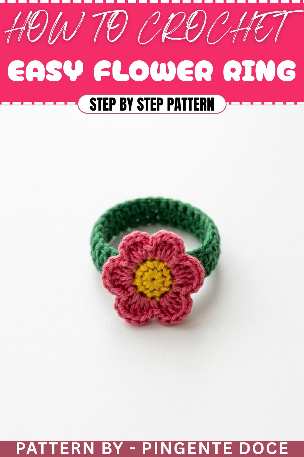 How To Crochet Easy Flower Ring (1)