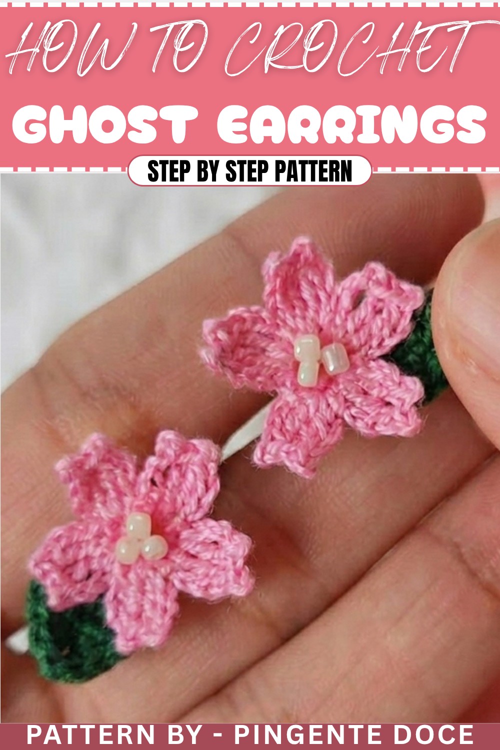 How To Crochet Flower Earrings Pattern