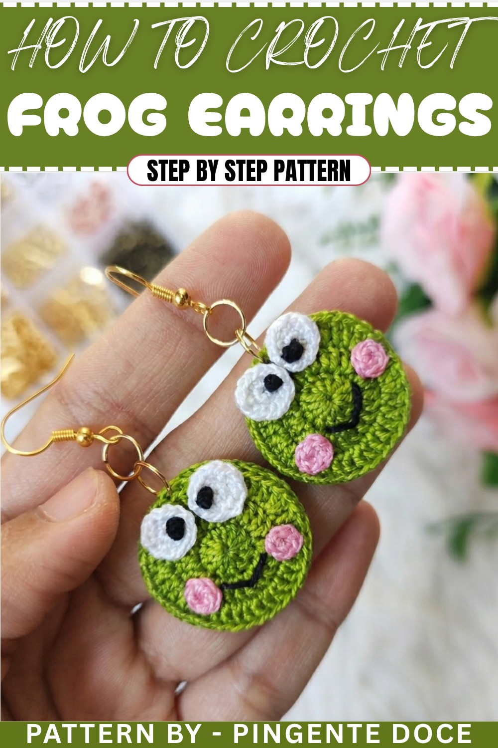 How To Crochet Frog Earrings