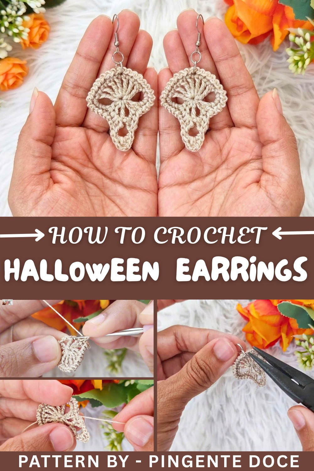 How To Crochet Halloween Earrings (1)