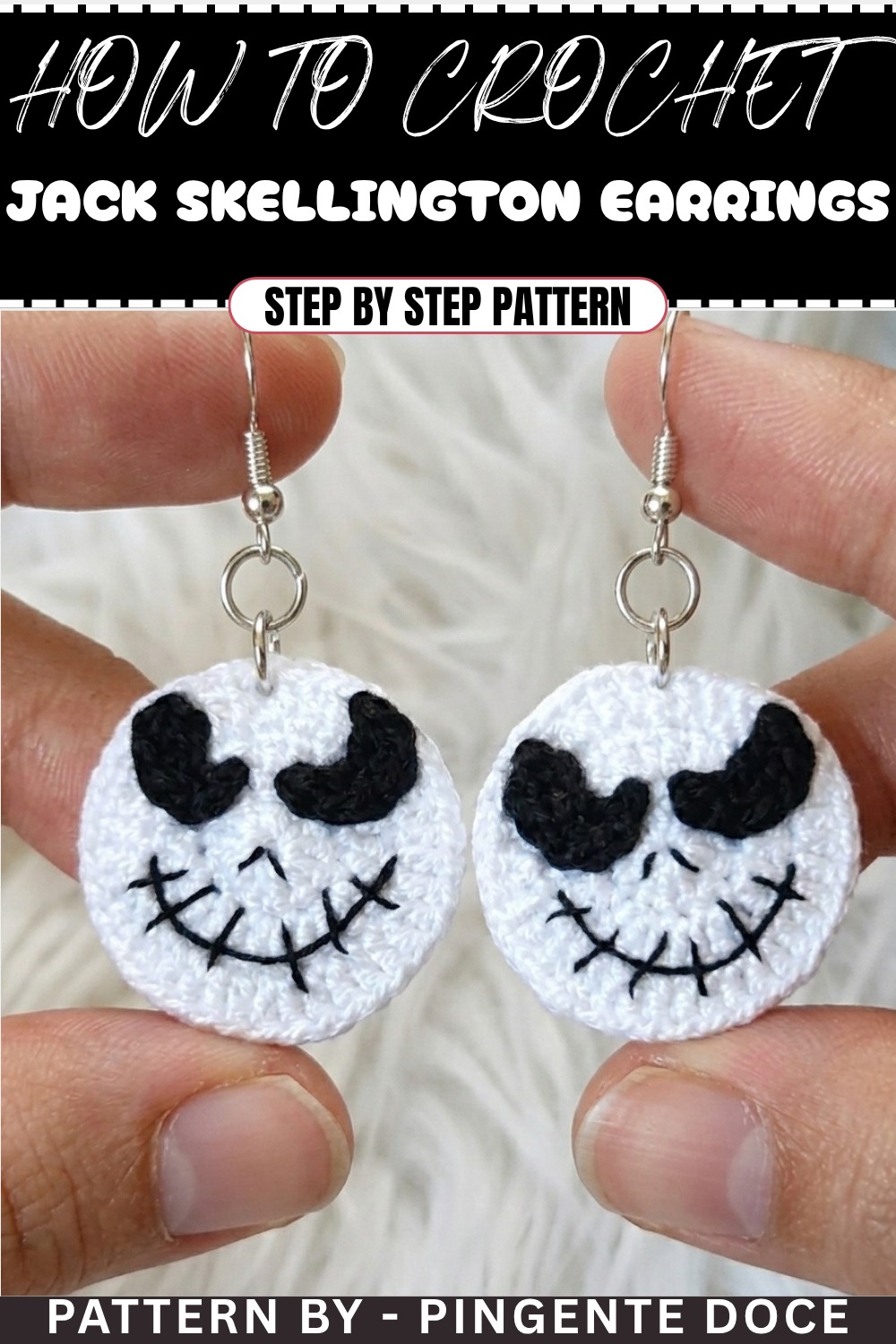 How To Crochet Jack Skellington Earrings