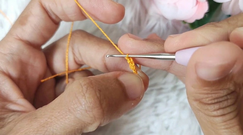 How To Crochet Marigold Flower Earrings