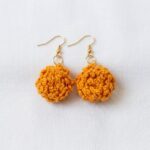 How To Crochet Marigold Flower Earrings (8)