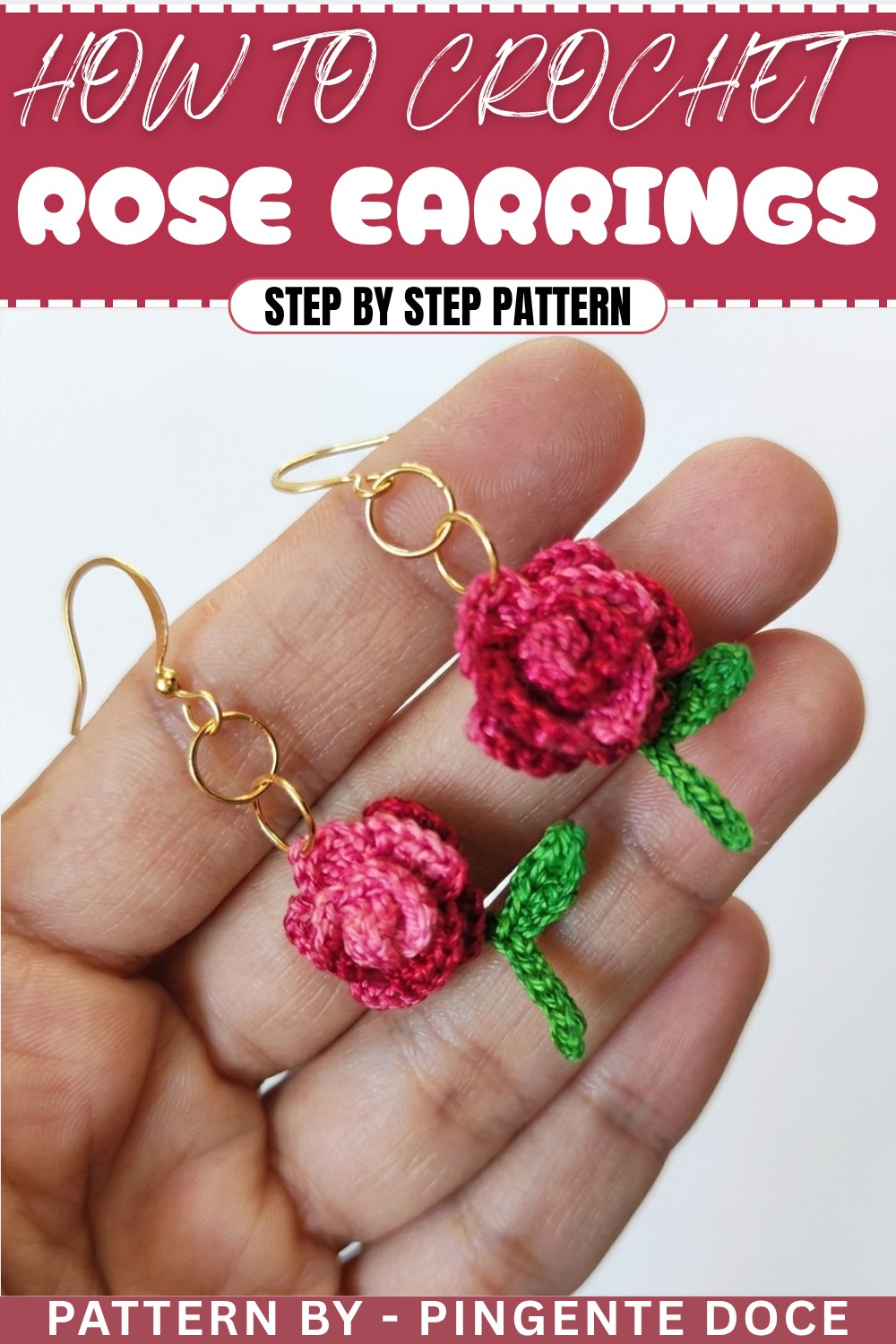 How To Crochet Rose Earrings