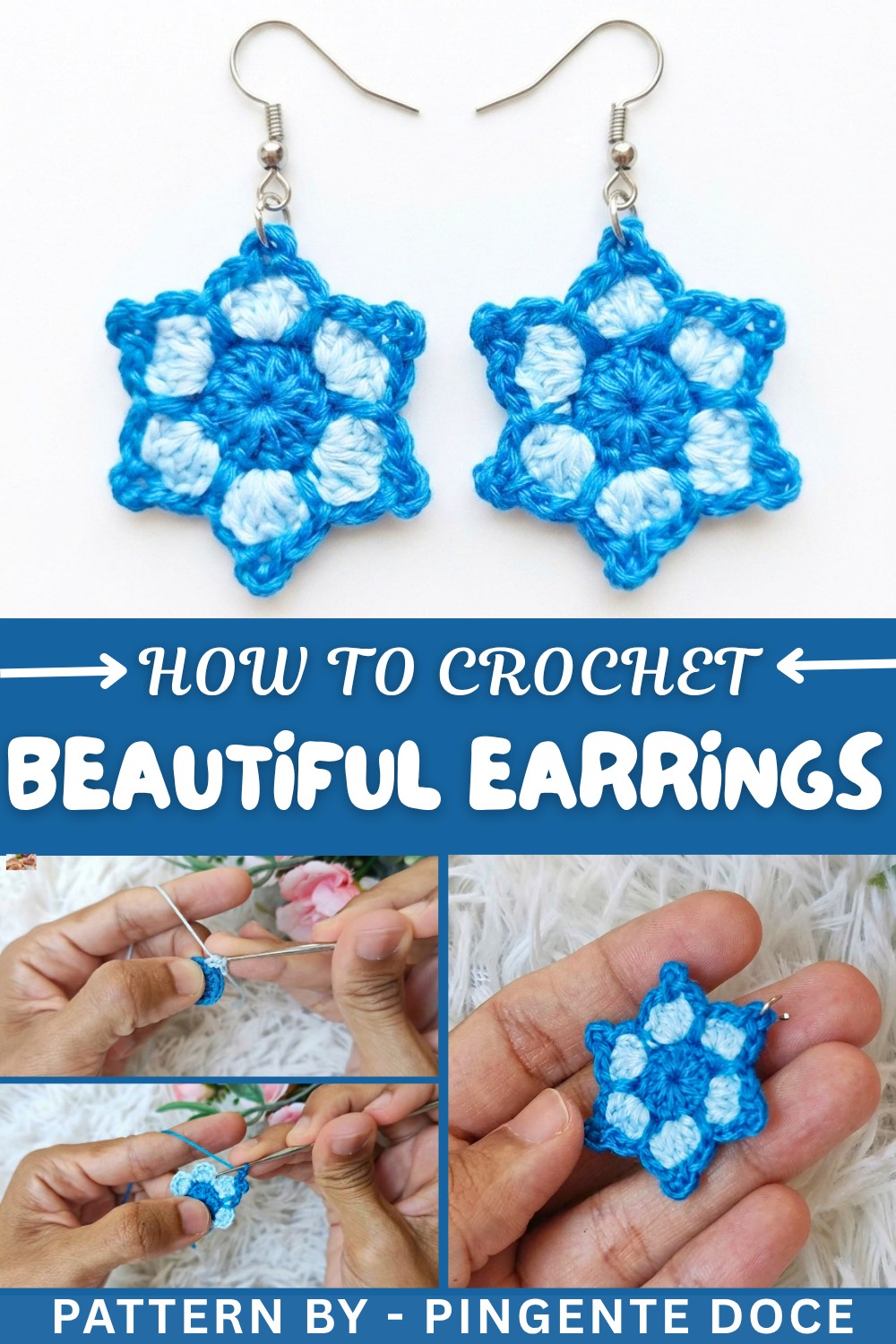 How To Crochet Simple And Easy Earrings (1)