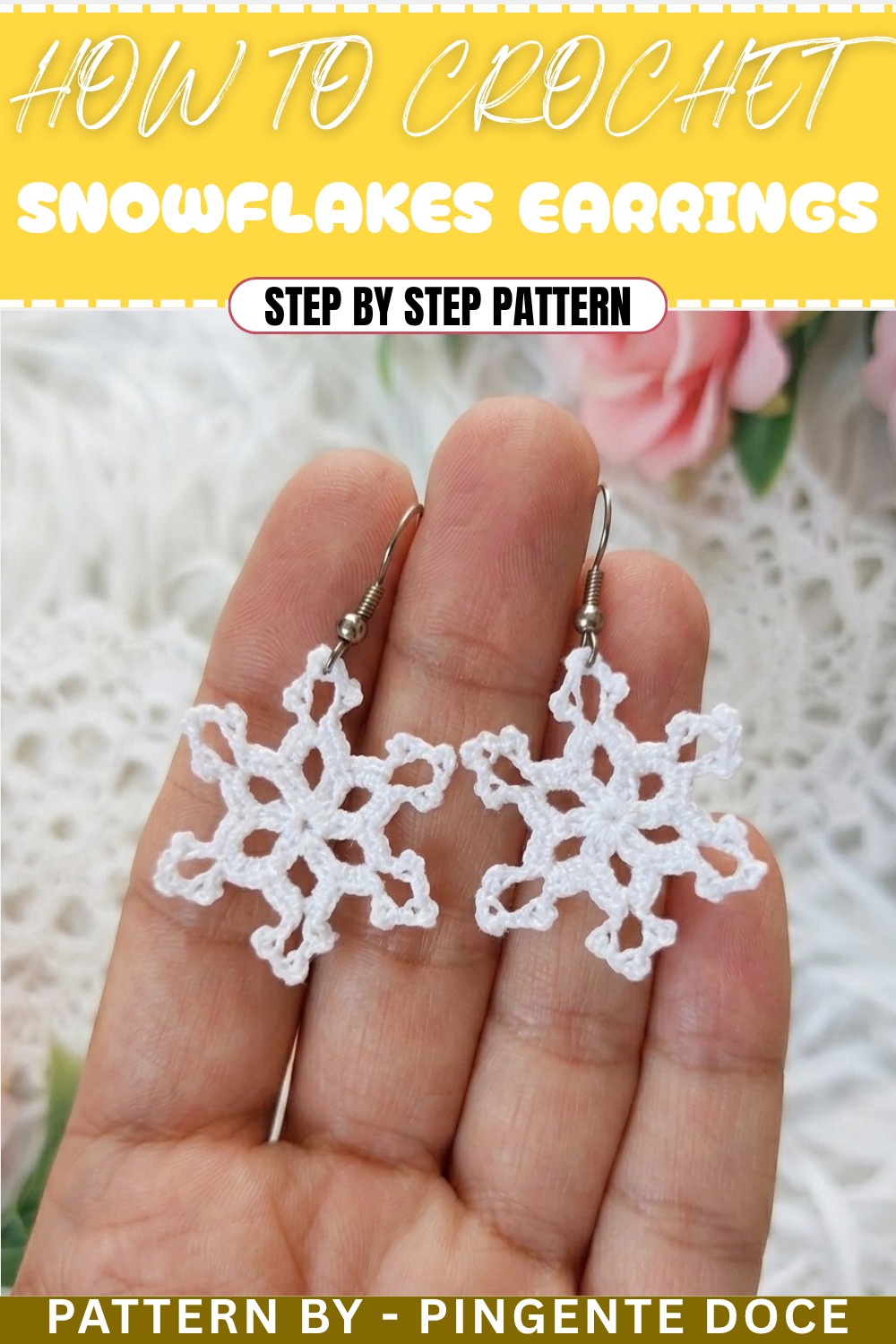 How To Crochet Snowflakes Earrings (1)