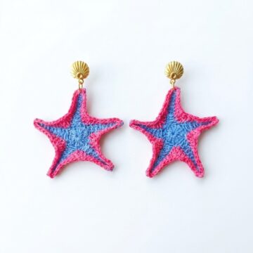 How To Crochet Starfish Earrings (7)