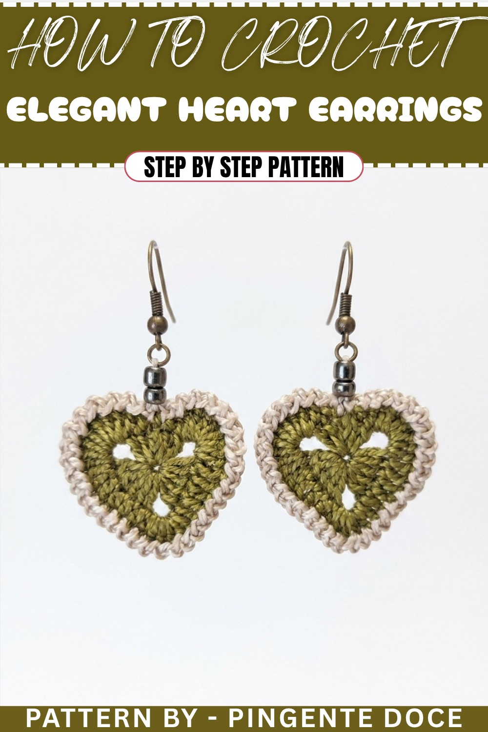 How To Crochet Super Elegant Heart Earrings