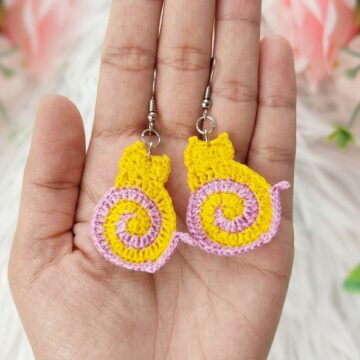 How to Crochet Cat Earrings – Easy Pattern (8)
