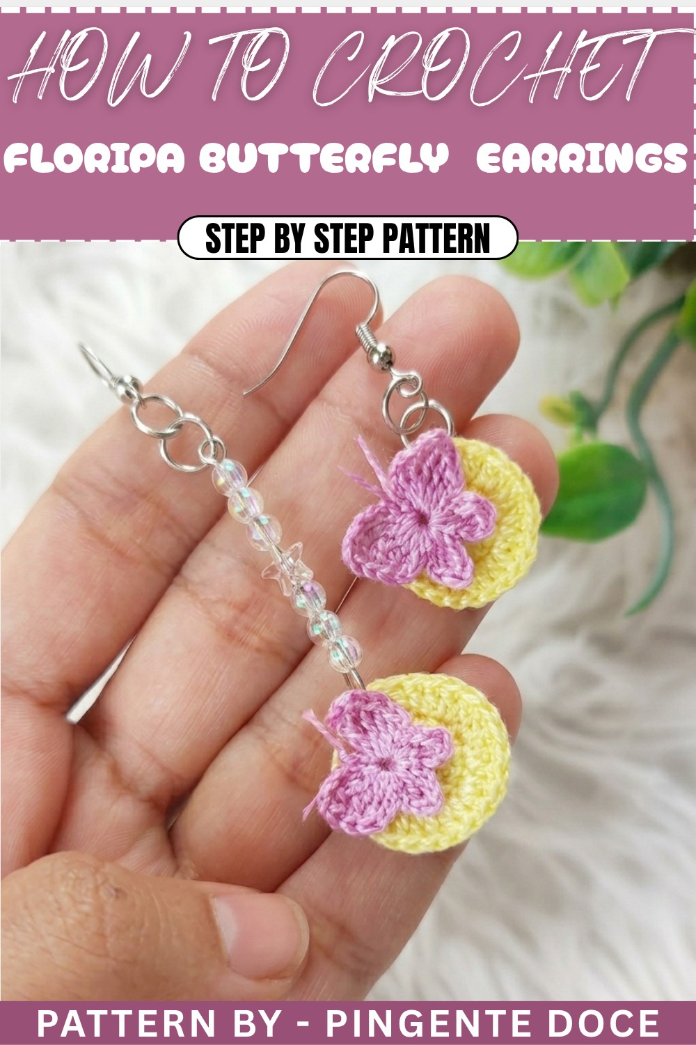 How to Crochet Floripa Butterfly Earrings (1)