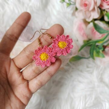 How to Crochet Flower Earrings (8)