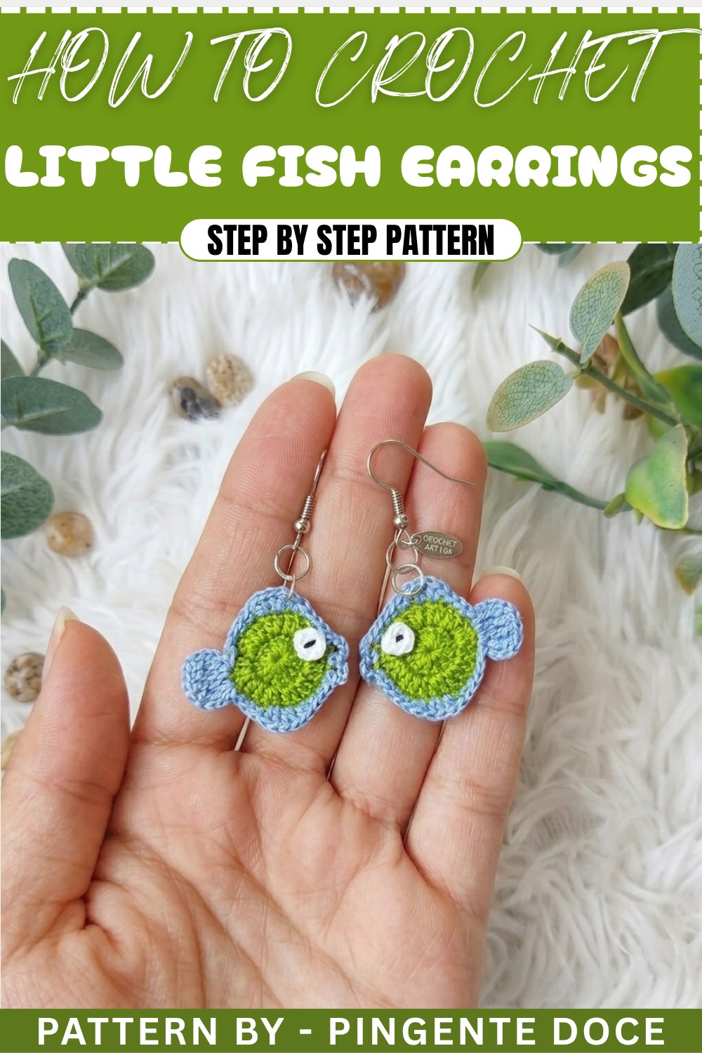 How to Crochet Little FIsh Earrings (1)