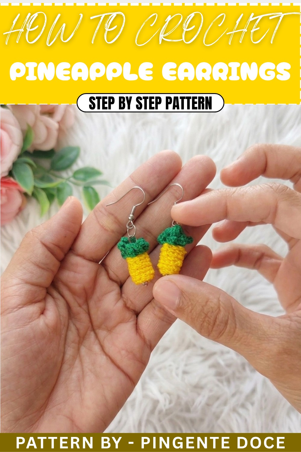How to Crochet Pinapple Earrings – Easy Pattern