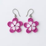 How to Crochet Plumeria Flower Earrings (1)