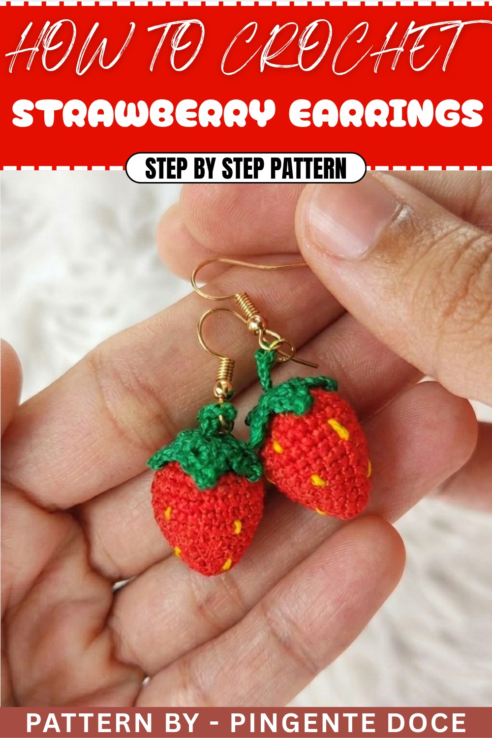 How to Crochet Strawberry Earrings – Easy Pattern (1)