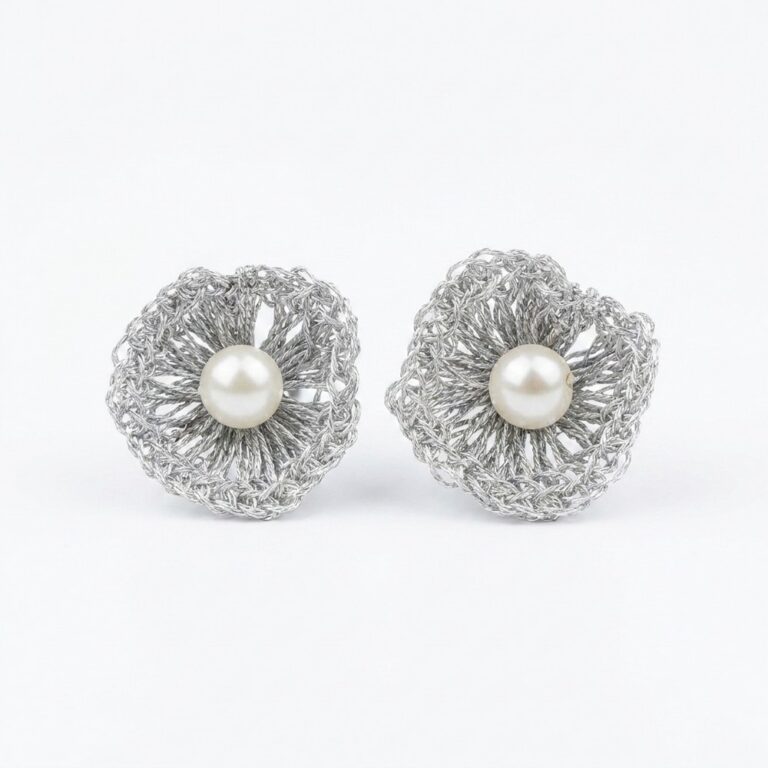 How to Crochet Wire Flower Earrings – Free Pattern (4)