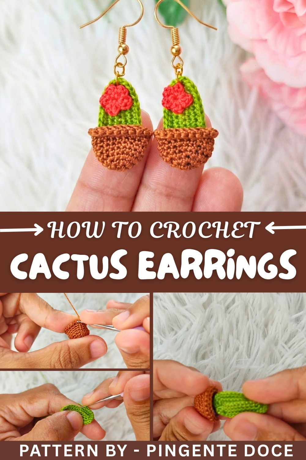 How to Crochet a Mini Cactus in a Vase