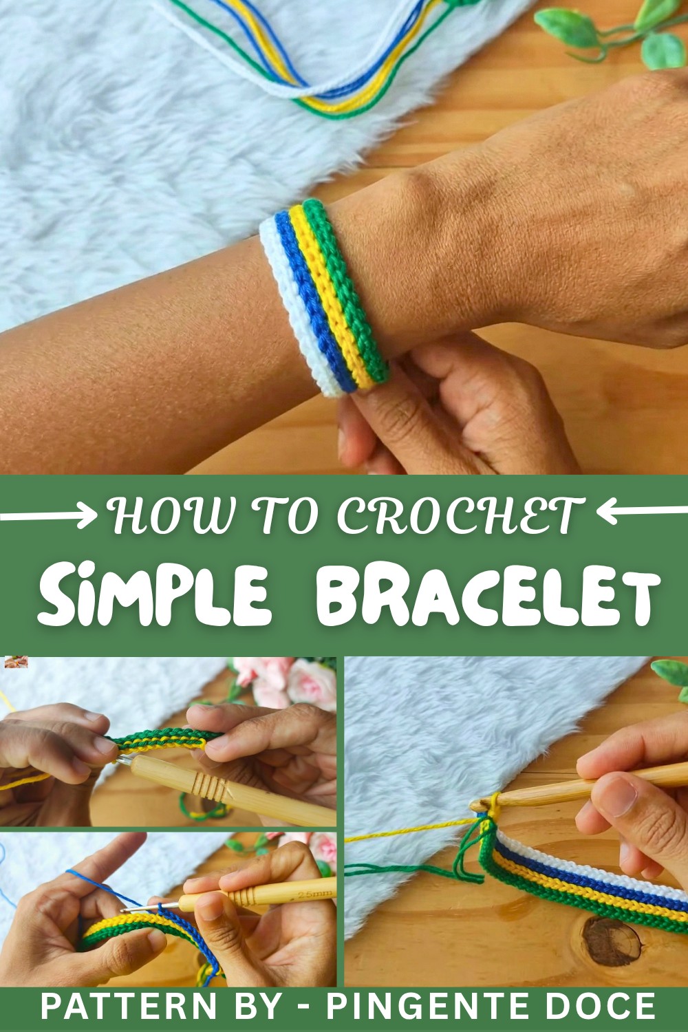 How to Crochet a Simple and Easy Bracelet