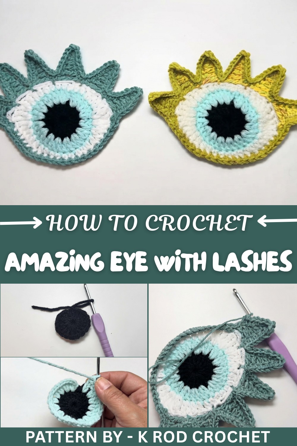 Amazing Crochet Eye With Lashes Pattern