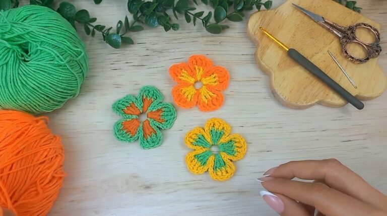 Beautiful Crochet Flower Pattern 7